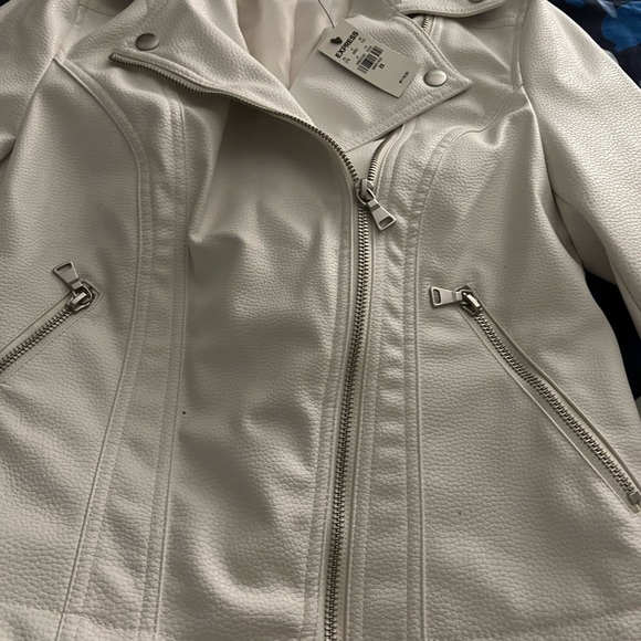 Express white leather jacket - Picture 4 of 4